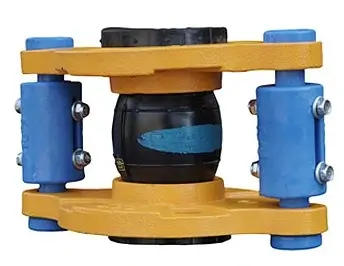 لرزه ‌گیر لاستیکی ارتعاشات صنعتی ایران مارک آبی مهاردار فلنج سایز 3 اینچ PN16